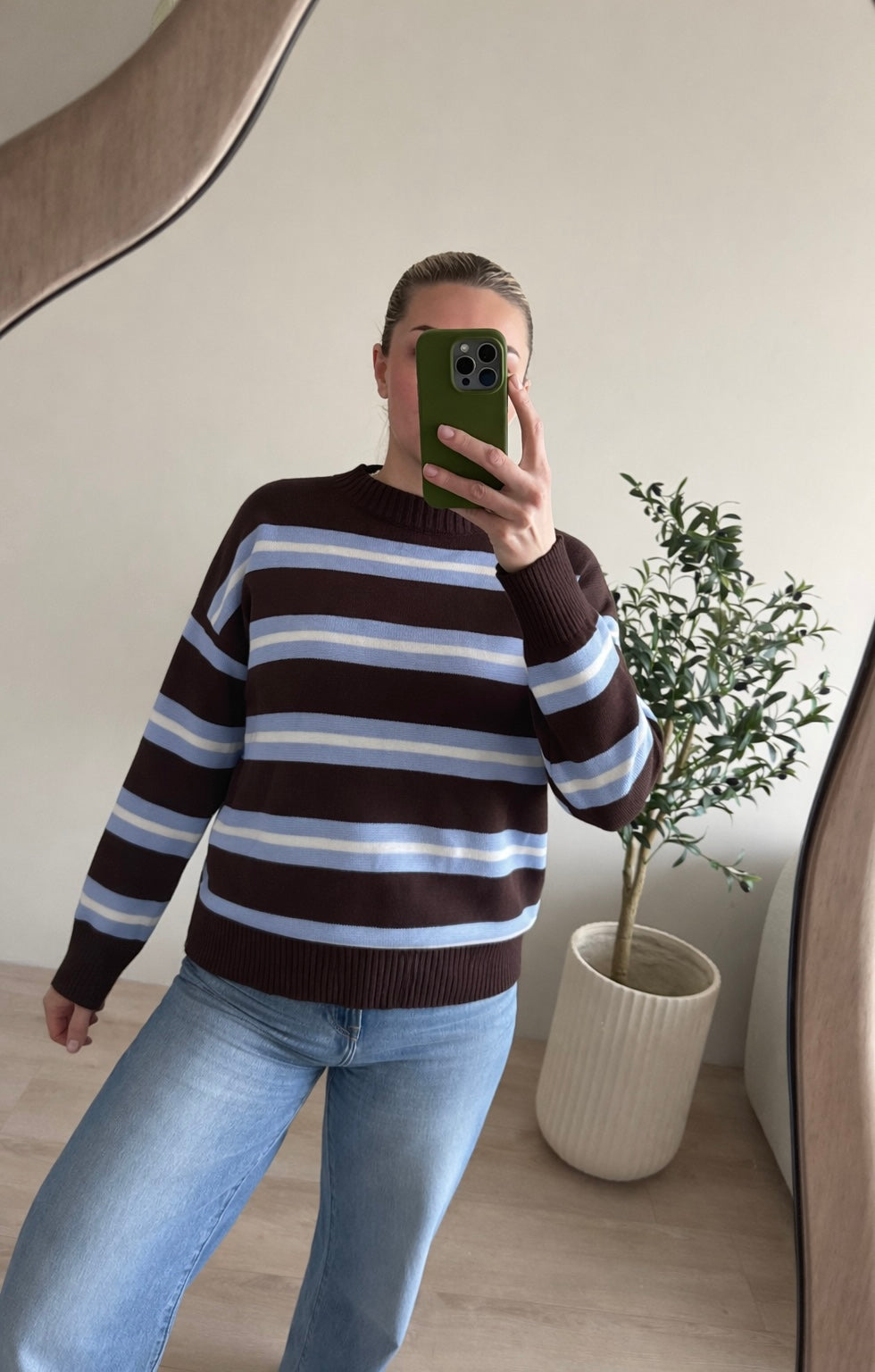 STRIPE KNIT SWEATER AYLA